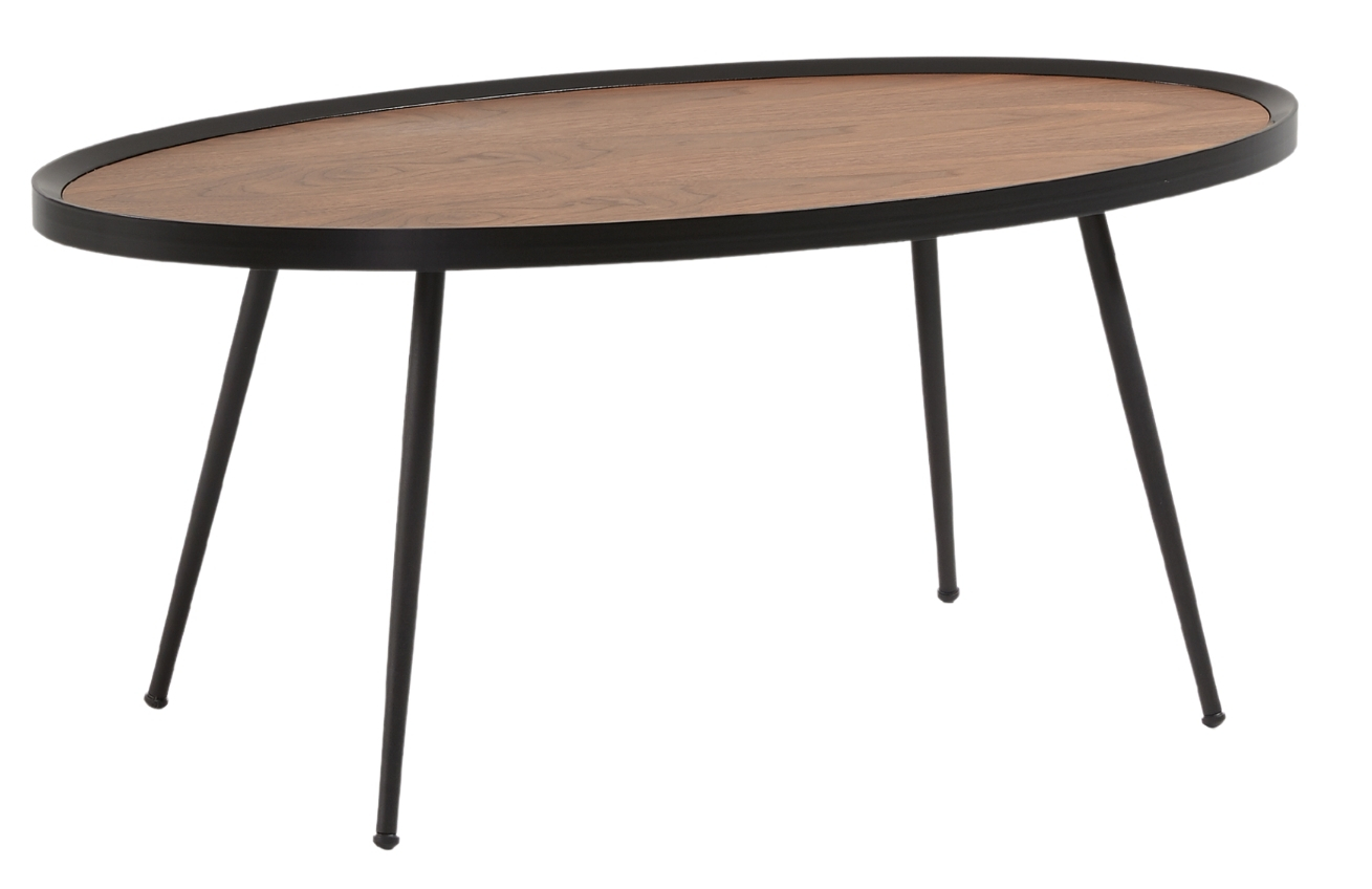 Hnědý oválný konferenční stolek LaForma Kamelia 102x56 cm