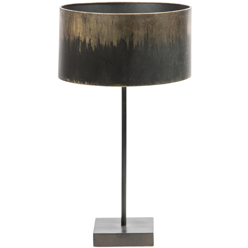 Hoorns Černo zlatá kovová stolní lampa Bessie
