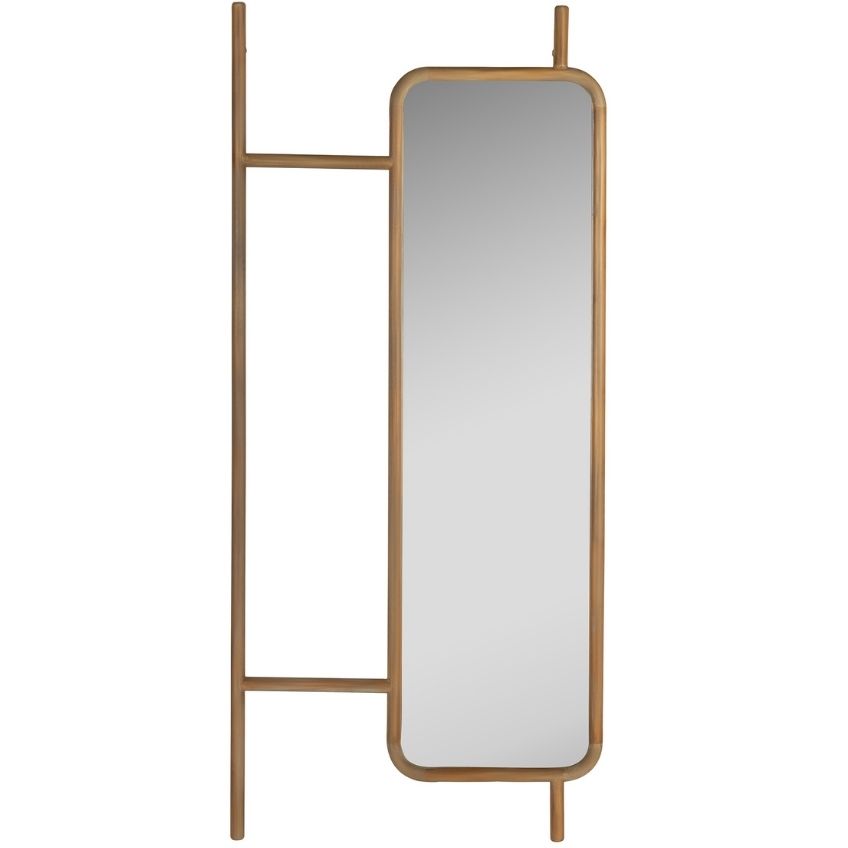 Hoorns Přírodní bambusové závěsné zrcadlo Perom 170 x 75 cm