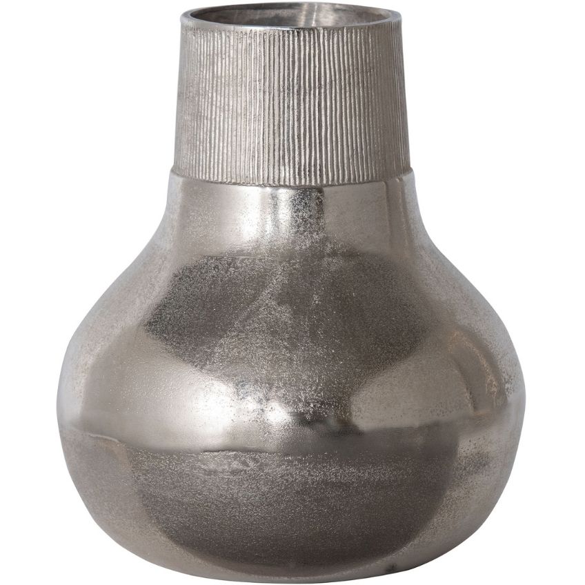 Hoorns Stříbrná kovová váza Kymani XL