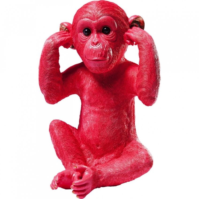 KARE DESIGN Růžová pokladnička Monkey Kikazaru 35 cm