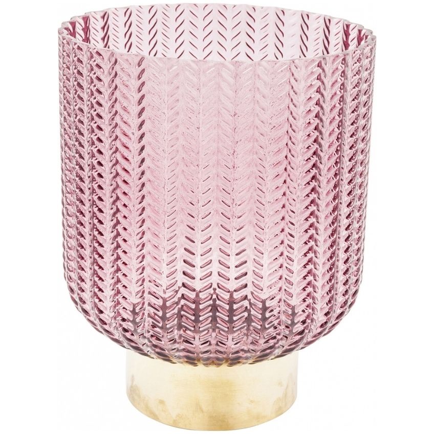 KARE DESIGN Růžová skleněná váza Barfly 17 cm