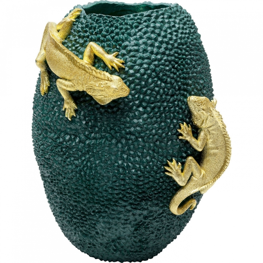 KARE DESIGN Zeleno zlatá váza Chameleon Jack Fruit 39 cm
