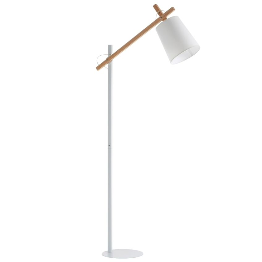 LaForma Bílá kovová stojací lampa Jovik