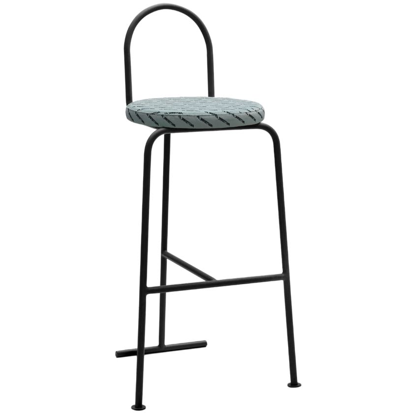 MARBET STYLE Černá kovová barová židle Marbet Fobos II. 80 cm