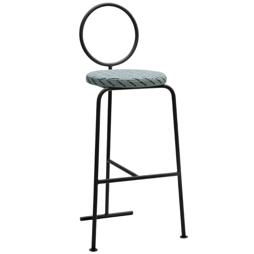 MARBET STYLE Černá kovová barová židle Marbet Fobos III. 80 cm