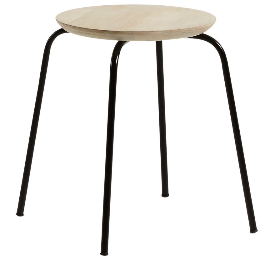 Mangová stolička LaForma Nax 46 cm s černou podnoží
