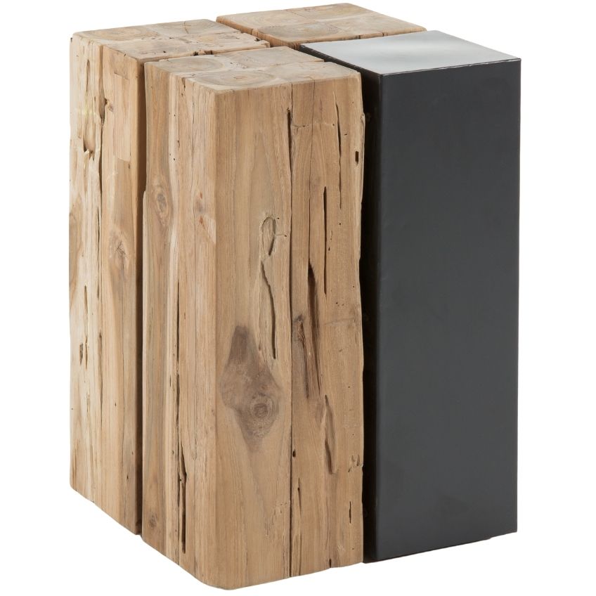 Masivní teakový odkládací stolek LaForma Ognak 29 x 29 cm