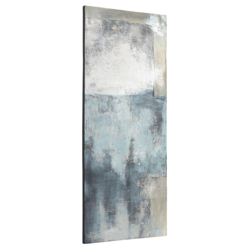 Modro šedý abstraktní obraz LaForma Urbelina 50 x 120 cm