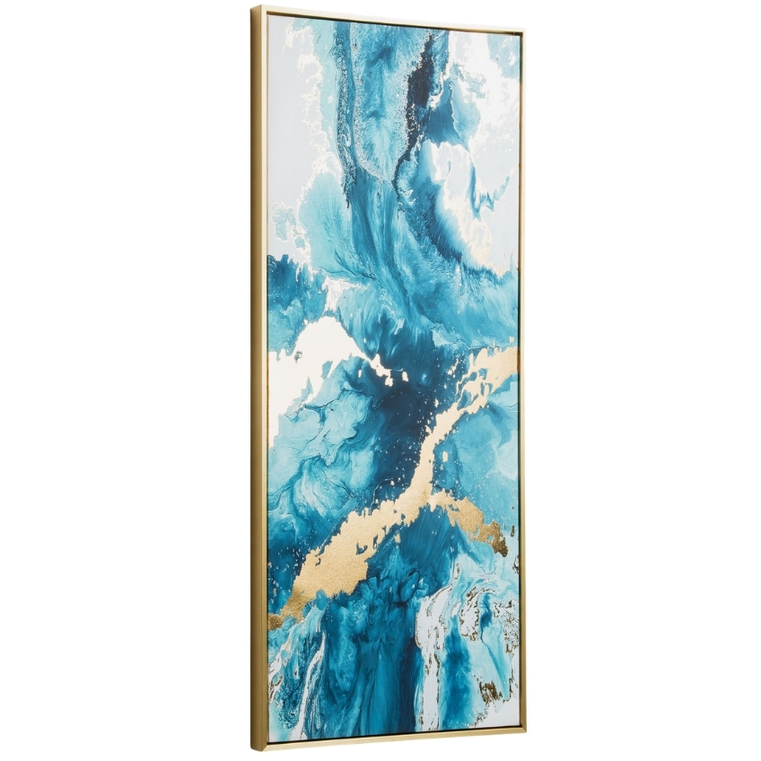 Modro zlatý abstraktní obraz LaForma Iconic 50 x 120 cm