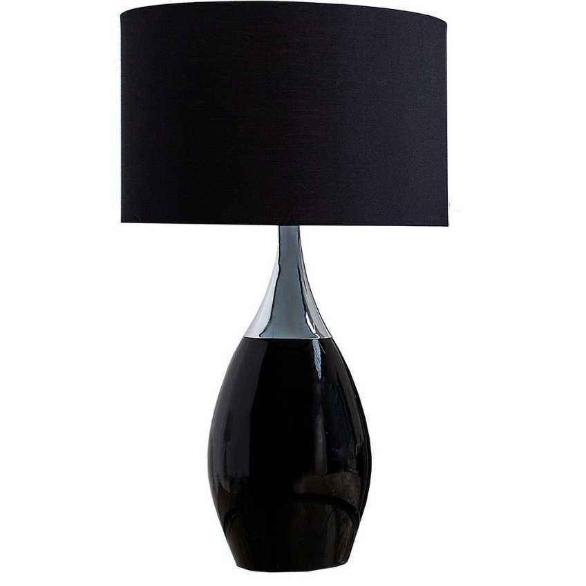 Moebel Living Černá stolní lampa Elegien 60 cm