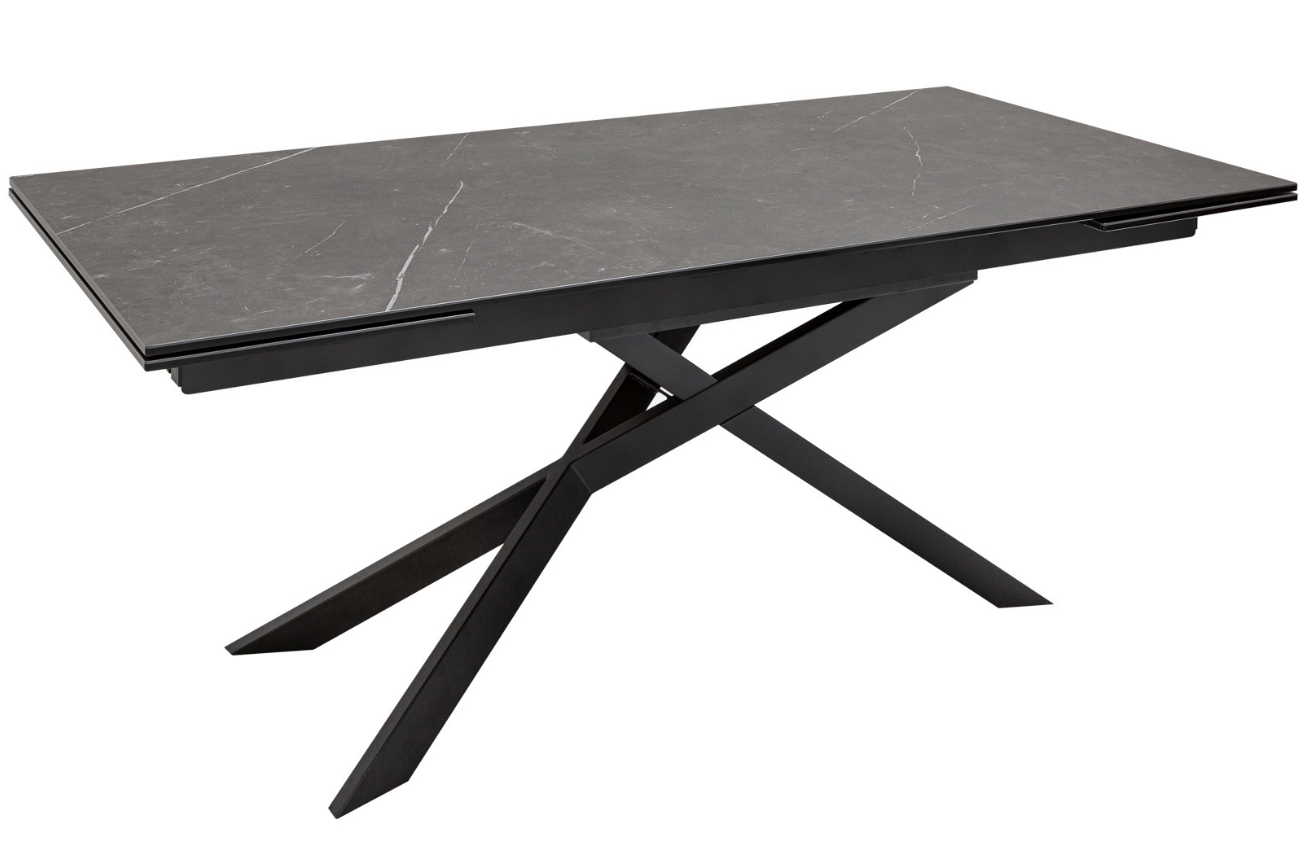 Moebel Living Keramický rozkládací jídelní stůl Marimor 180-260 x 90 cm imitace grafitu