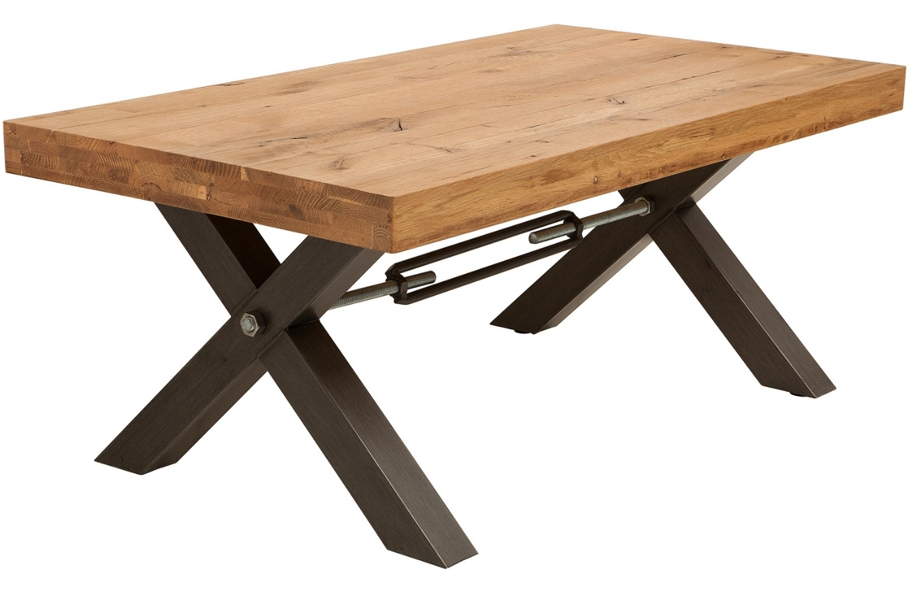 Moebel Living Masivní dubový konferenční stolek Hogan 110 x 60 cm