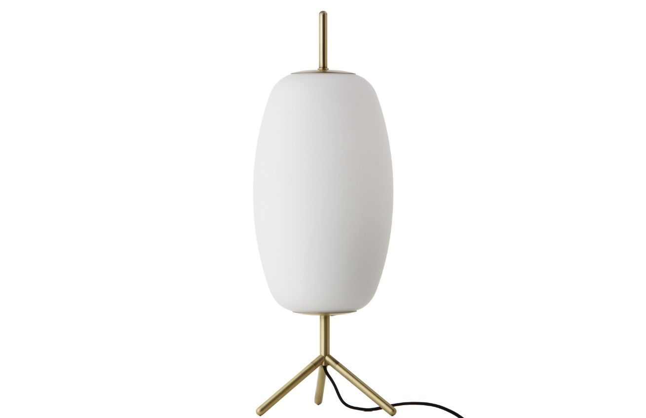 Opálově bílá skleněná stolní lampa Frandsen Silk