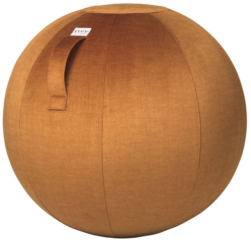 Oranžový sametový sedací / gymnastický míč  Ø 65 cm VLUV BOL WARM