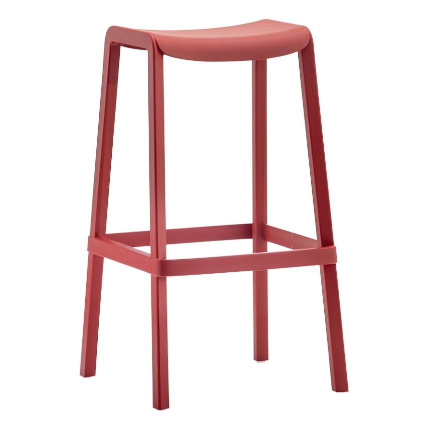 Pedrali Červená plastová barová židle Dome 268 76 cm
