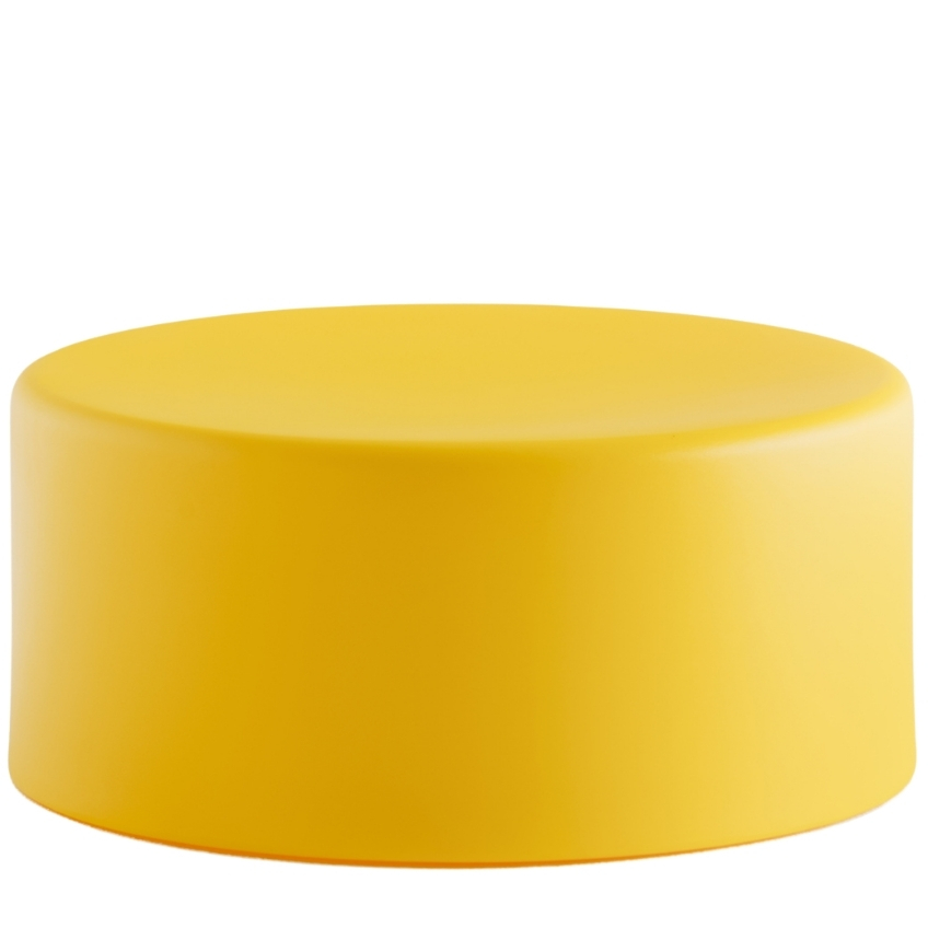 Pedrali Žlutý kulatý plastový taburet Wow 470 O 66 cm