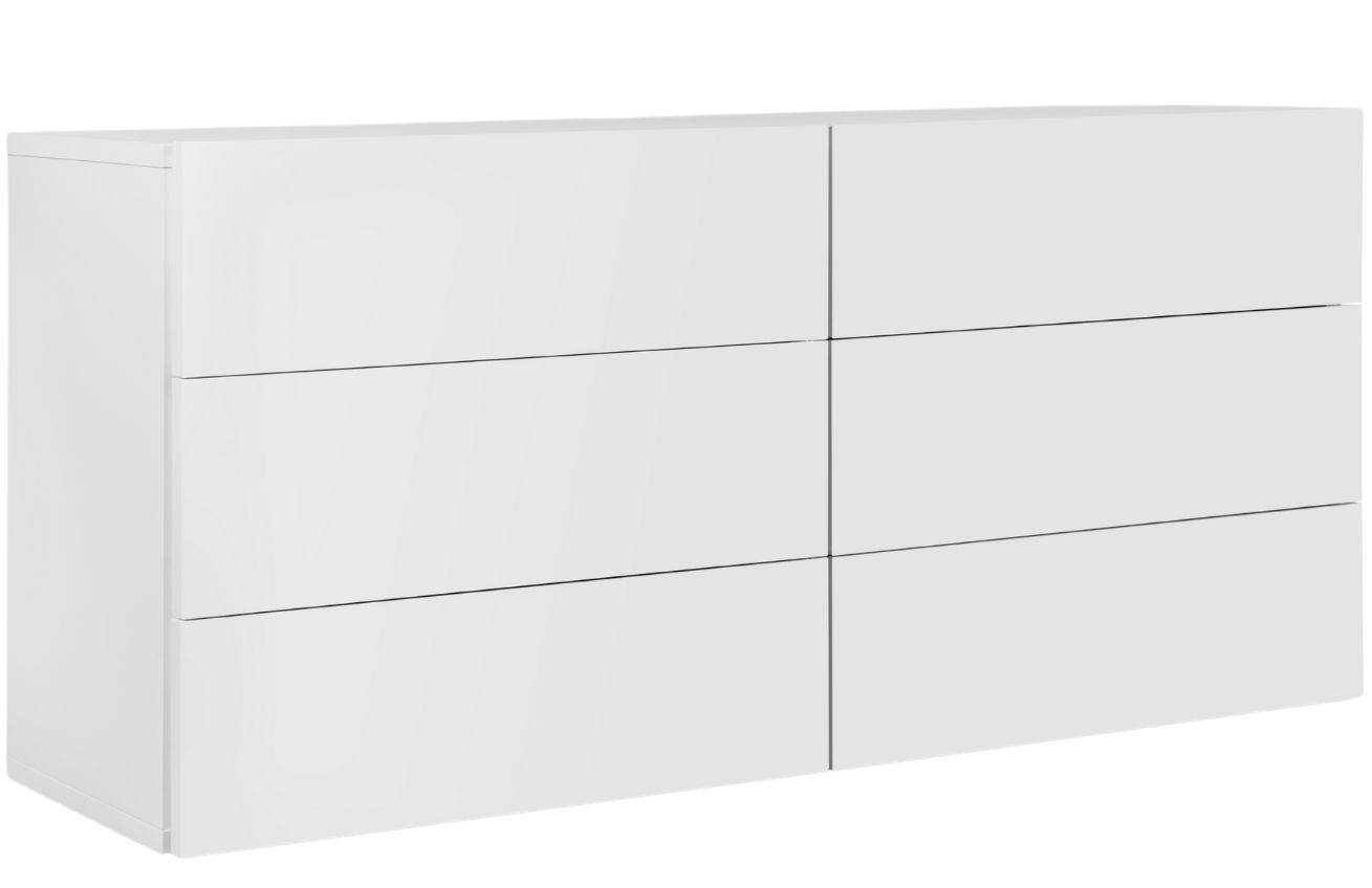 Porto Deco Matně bílá dřevěná komoda Carmo VI. 180 x 53 cm