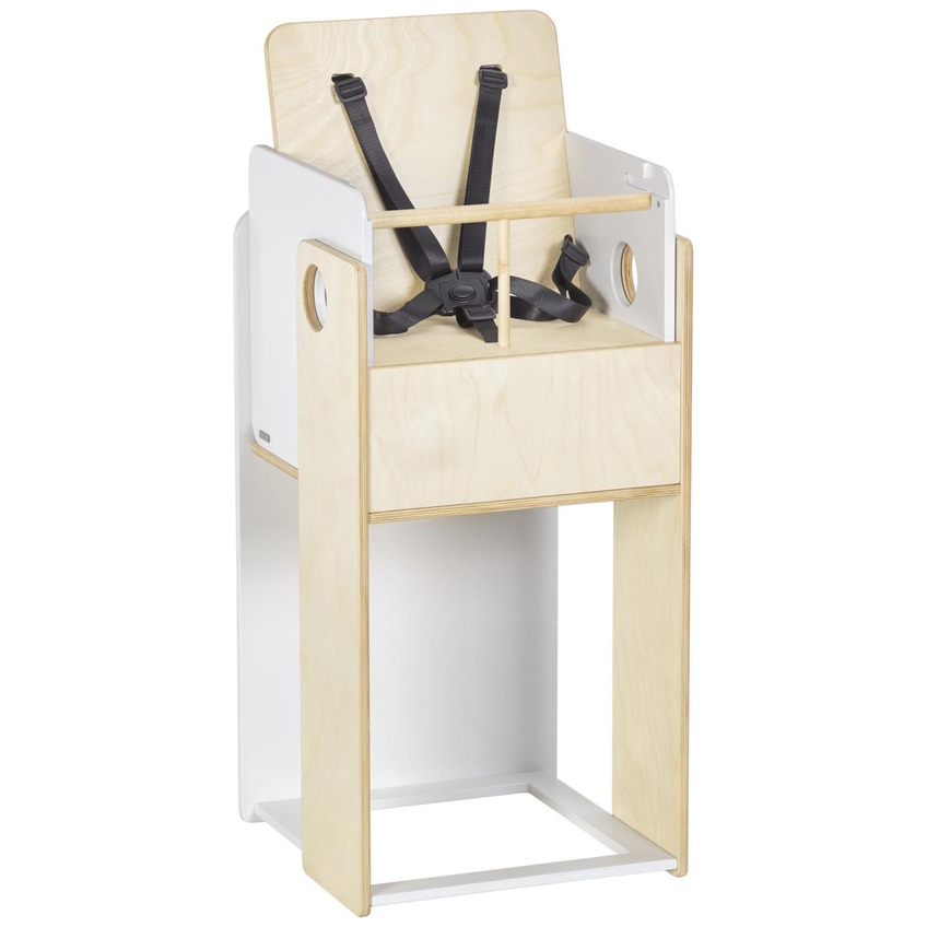 Přírodní dřevěná víceúčelová dětská židle LaForma Nuun