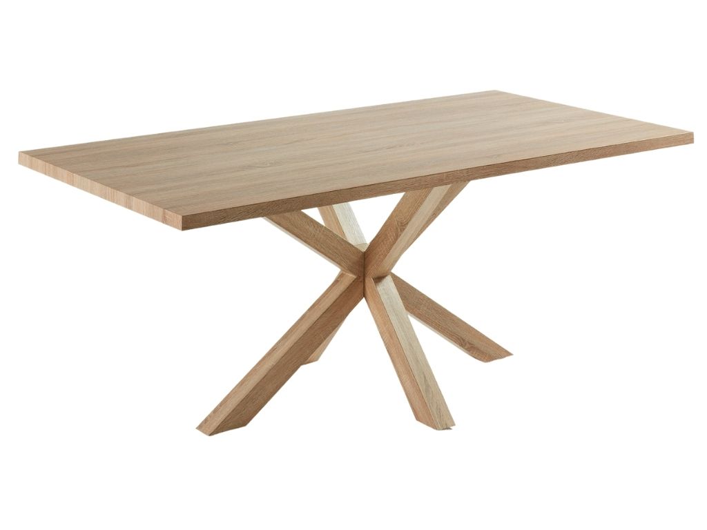 Přírodní dřevěný jídelní stůl LaForma Arya 200x100 cm s kovovou podnoží