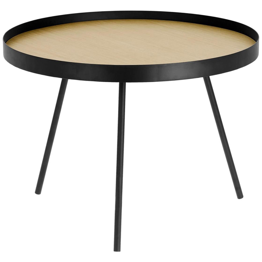Přírodní dřevěný kulatý konferenční stolek LaForma Nenet ø 60 cm