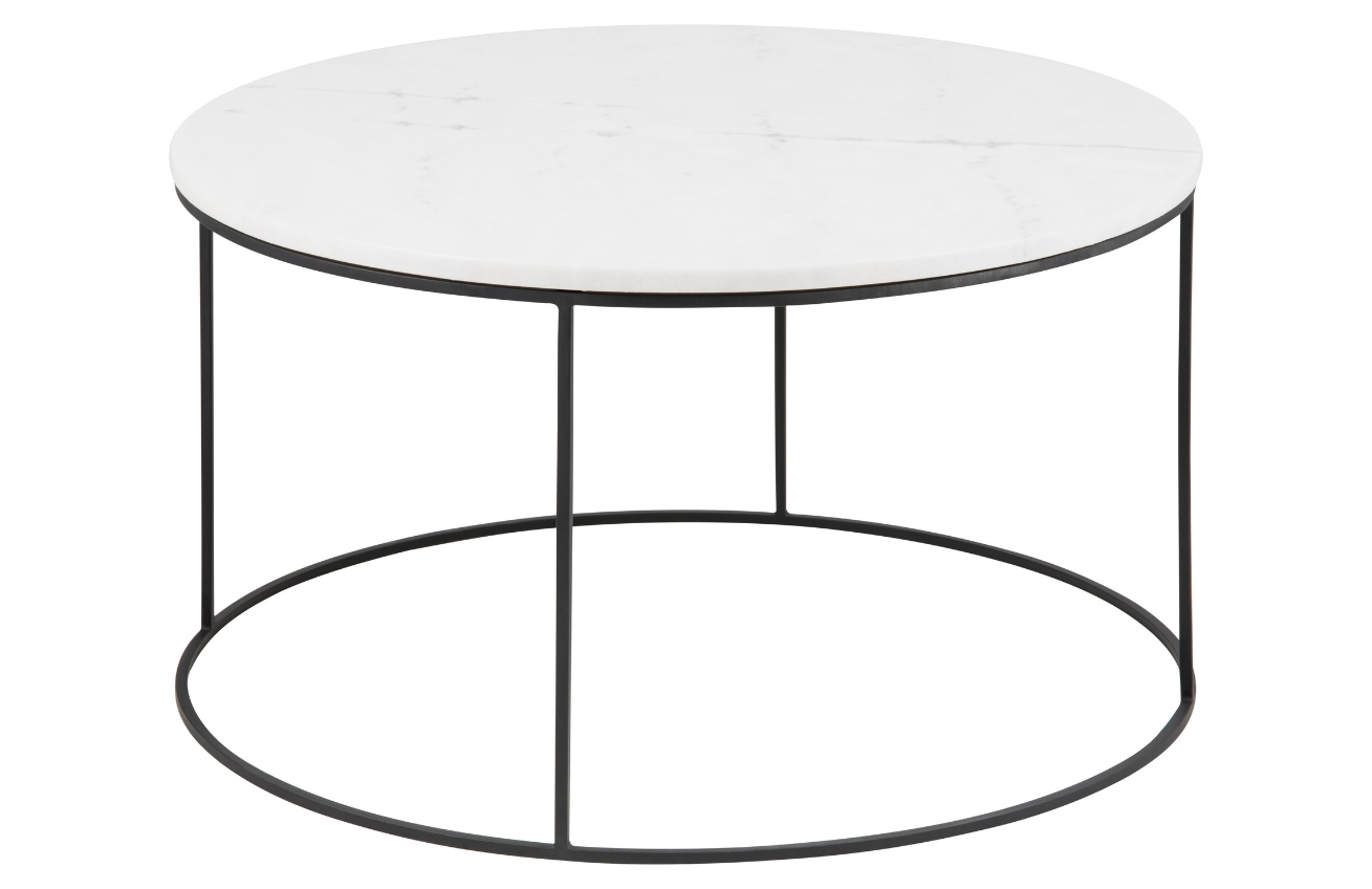 SCANDI Bílý mramorový konferenční stolek Morgan 80 cm