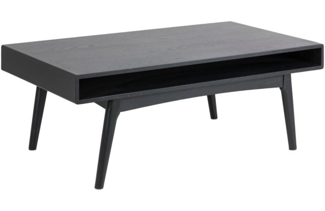 SCANDI Černý dubový konferenční stolek Aiko 130 x 70 cm