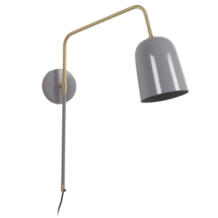 Šedá kovová nástěnná lampa LaForma Bjerne 19 cm