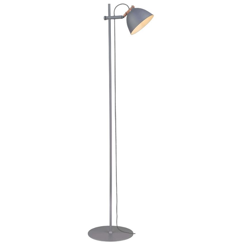 Šedá kovová stojací lampa Halo Design Arhus 150 cm