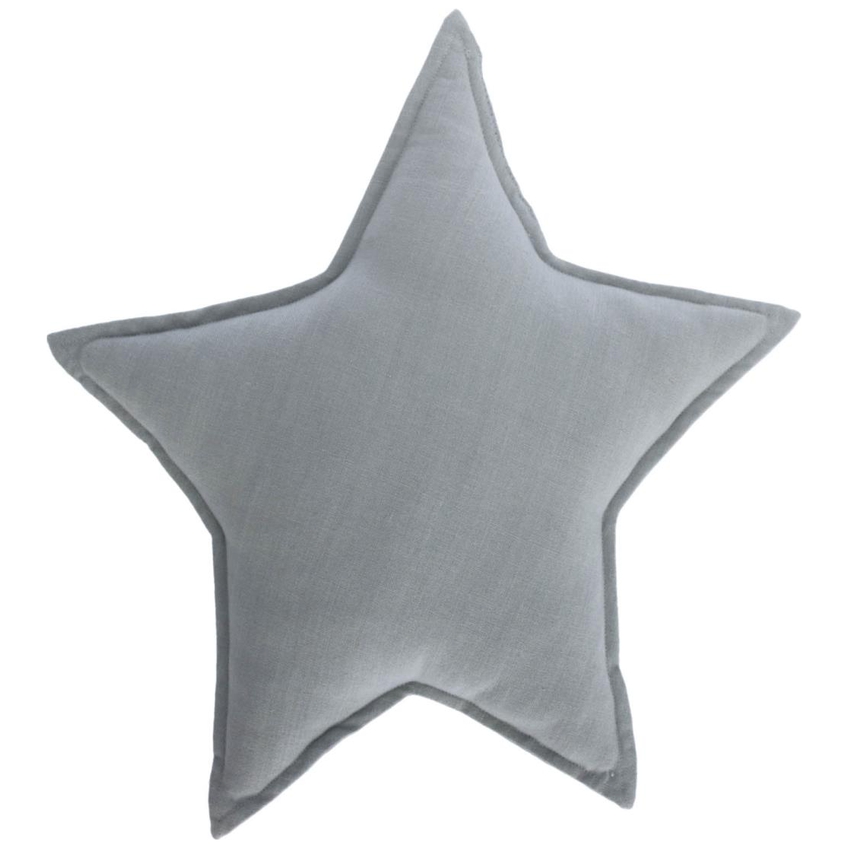 Šedý polštář LaForma Noor ve tvaru hvězdy 44 x 30 cm