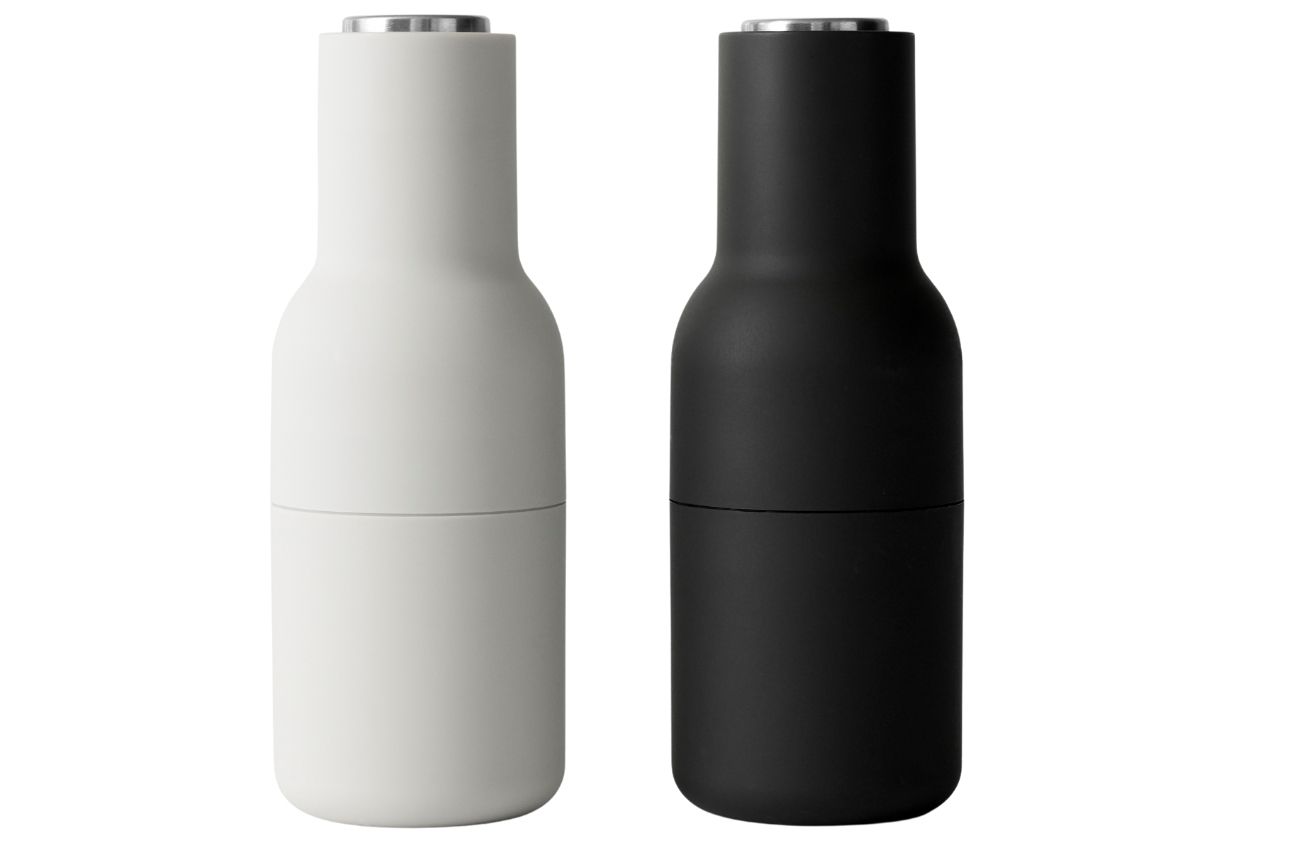 Set dvou bílo černých silikonových mlýnků na sůl a pepř MENU GRINDER III. 20