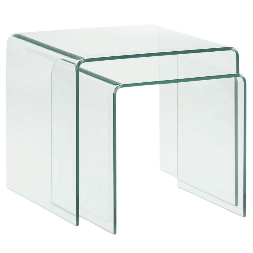 Set skleněných konferenčních stolků LaForma Burano 50 x 50 cm