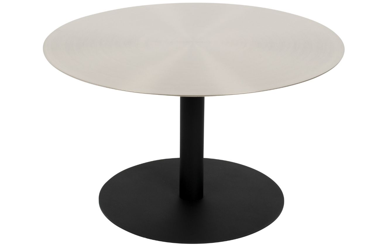 Stříbrný konferenční stolek ZUIVER SNOW SATIN 60 cm