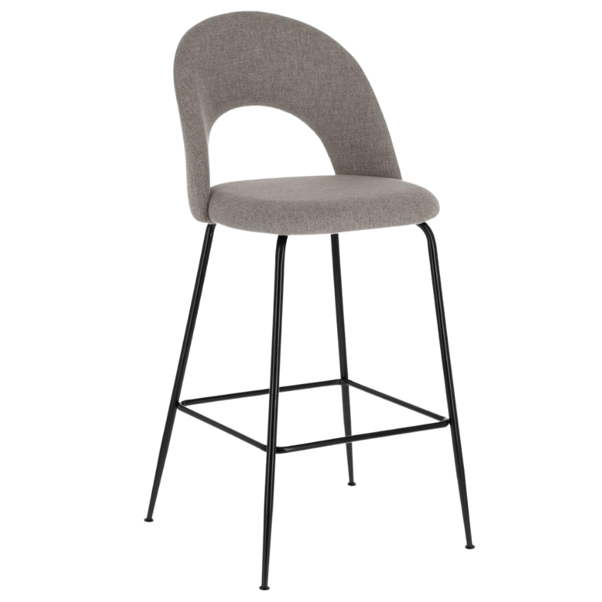 Světle šedá látková barová židle LaForma Mahalia 63 cm