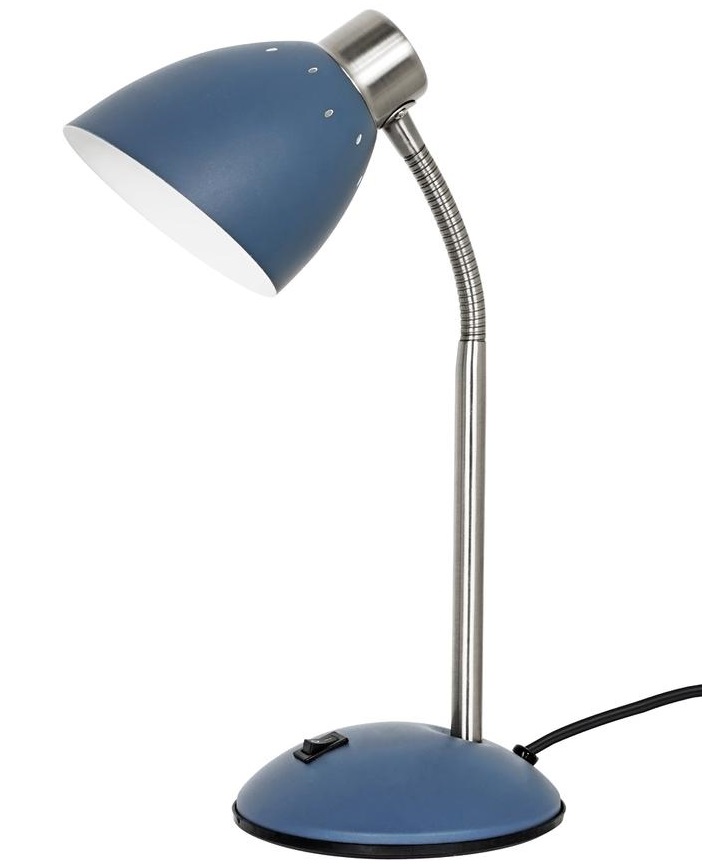 Time for home Modrá kovová stolní lampa Colet
