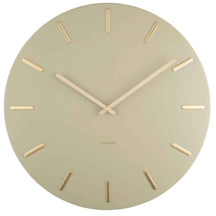 Time for home Olivově zlaté nástěnné hodiny Torguen 45 cm