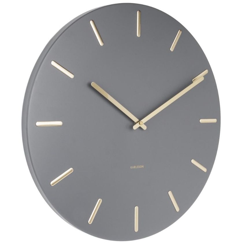 Time for home Šedo zlaté nástěnné hodiny Torguen 45 cm