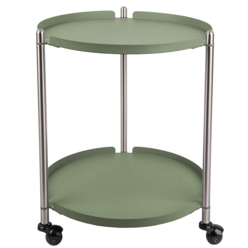 Time for home Zeleno stříbrný odkládací stolek Haran 42