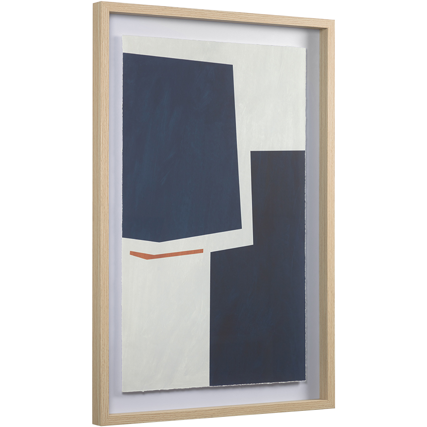 Tmavě modrý abstraktní obraz LaForma Napea 60 x 90 cm