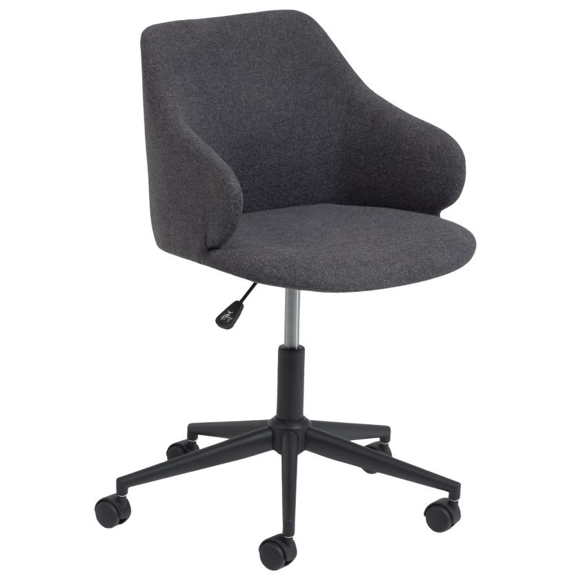 Tmavě šedá látková konferenční židle LaForma Einara