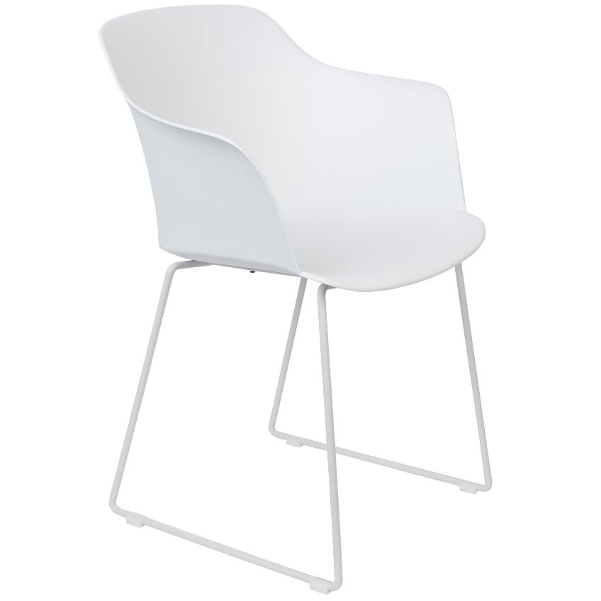 White Label Living Bílá plastová jídelní židle WLL TANGO