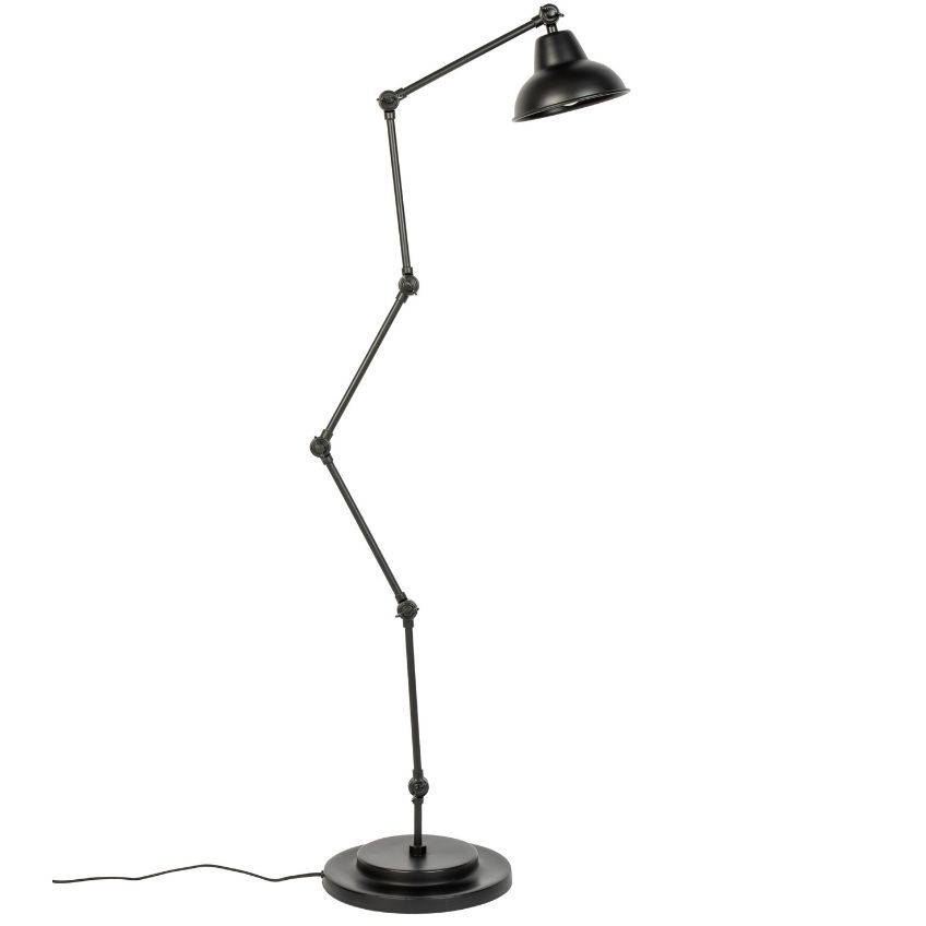 White Label Living Černá kovová stojací lampa WLL Xavi 154 cm