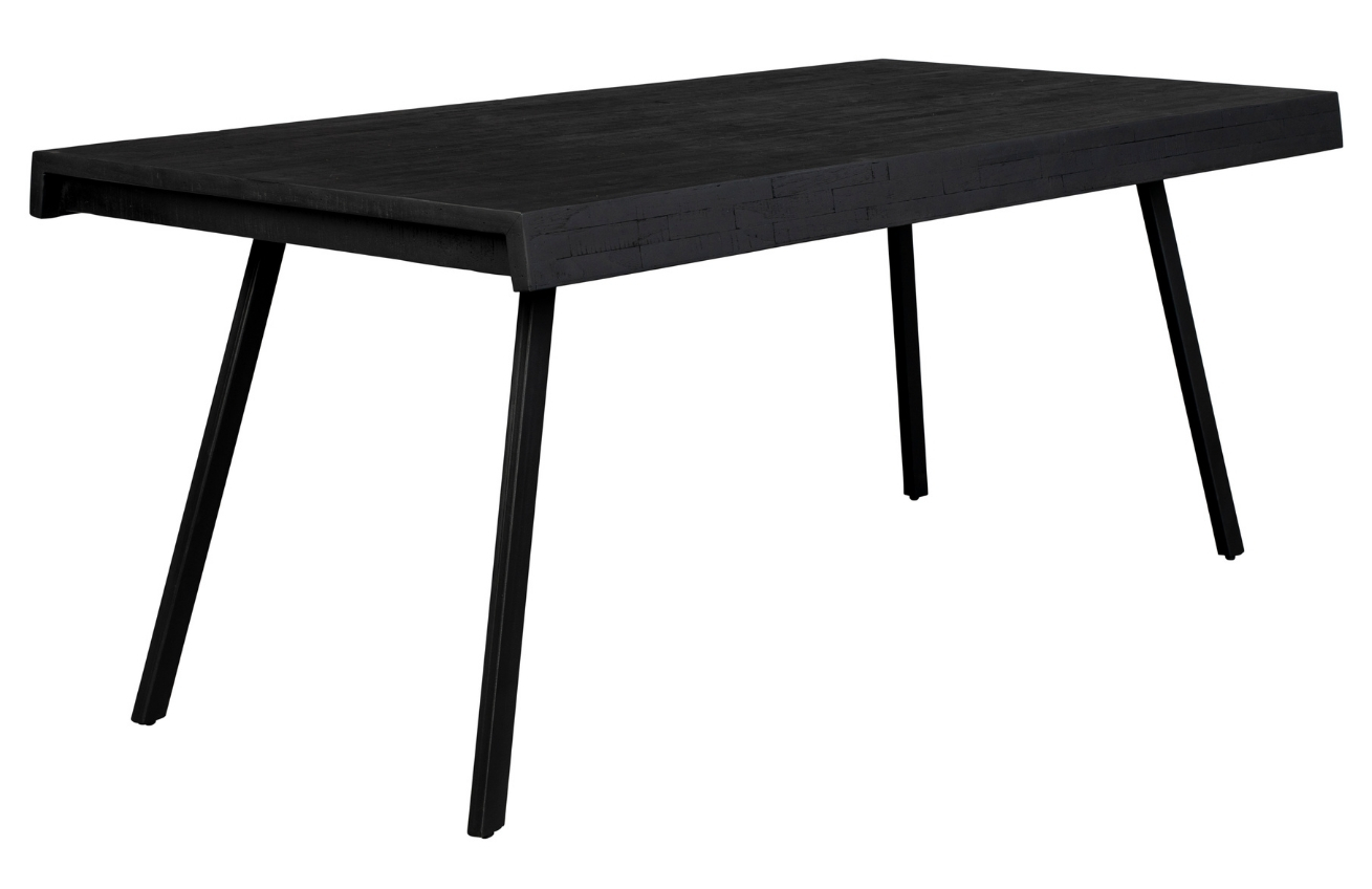 White Label Living Černý dřevěný jídelní stůl WLL SURI 160 x 78 cm
