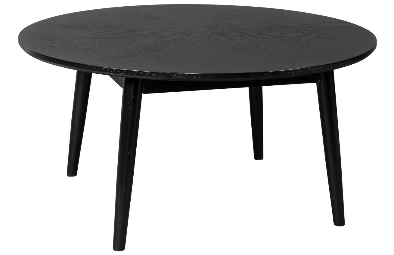 White Label Living Černý dubový konferenční stolek WLL FABIO 80 cm