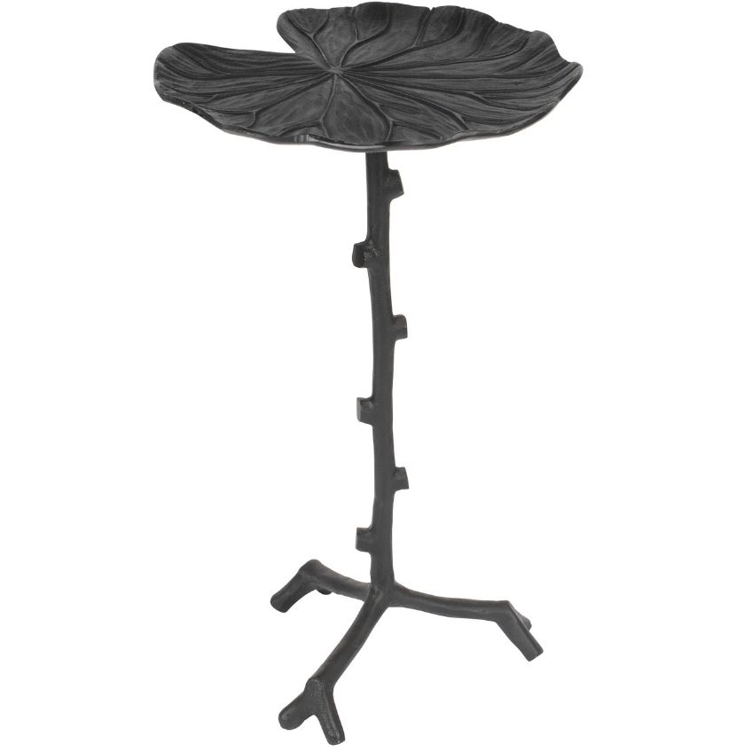 White Label Living Černý jednoduchý kovový odkládací stolek WLL Lily 30 cm