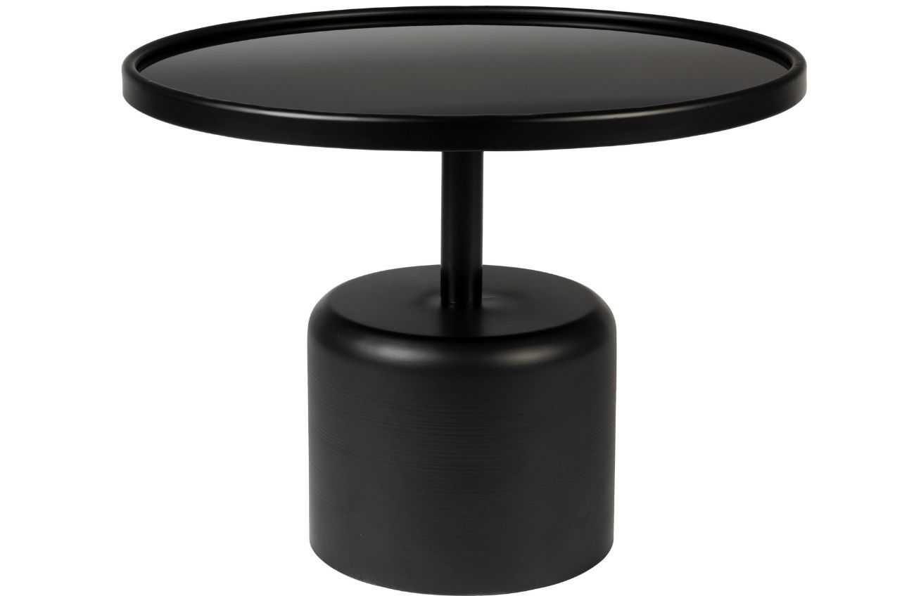 White Label Living Černý skleněný konferenční stolek WLL MILO 60 cm