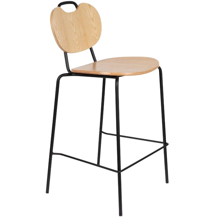 White Label Living Dubová barová židle WLL ASPEN 65 cm
