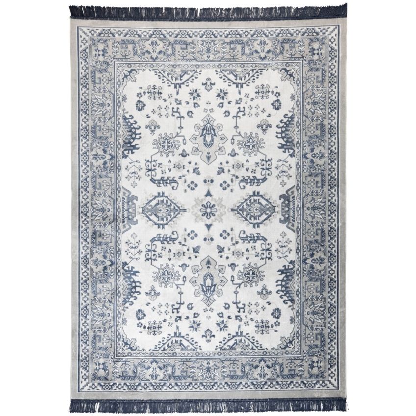White Label Living Modrý látkový koberec WLL REZA 160 x 230 cm