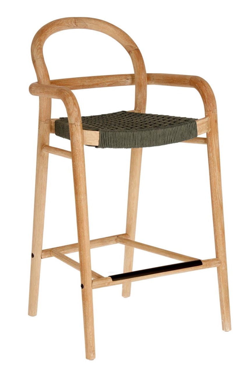 Zelená dřevěná barová židle LaForma Sheryl 69 cm