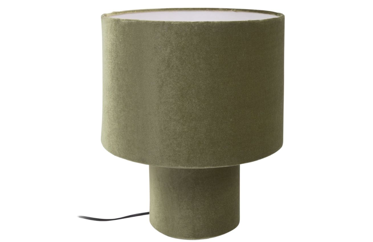 Zelená sametová stolní lampa LaForma Eastend 35 cm